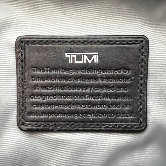 Authentic TUMI Faux Leather Snake Pattern Hobo Handbag/Tote in Black - Picture 9 of 16